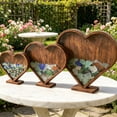 thumbnail image 2 of Wooden Heart Shaped Sea Glass Display Box Coastal Display Frame for Seashells Sand Beach Vacation Tabletop Keepsake Gift for Beach Lover, 2 of 8