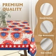 thumbnail image 2 of Sunflowers Square Table Cloth Thanksgiving Tablecloth 4th of July Table Cover Red Flower Outdoor Tablecloth Washable Table Cloths Stars Table Mat for Living Room Kitchen Picnic(52x52inch), 2 of 6