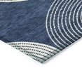 thumbnail image 3 of Addison Rugs Chantille Indoor/Outdoor Transitional Geometric Navy Machine Washable Round Rug, 8' x 8', 3 of 8