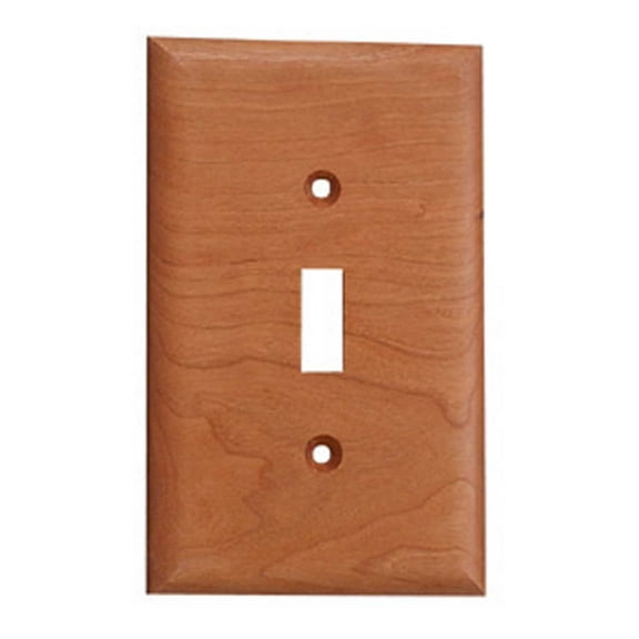 Switchplate Cherry Hardwood SIngle Toggle/Dimmer | Renovator's Supply