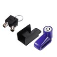 thumbnail image 1 of Unique Bargains 1 Ensemble Serrure de Moto en Fil d'Acier Antivol Frein à Disque Ensemble de Casier de Roue Accessoire pour Trottinette Électrique Bleu, 1 of 6