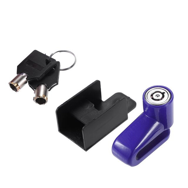 Unique Bargains 1 Ensemble Serrure de Moto en Fil d'Acier Antivol Frein à Disque Ensemble de Casier de Roue Accessoire pour Trottinette Électrique Bleu