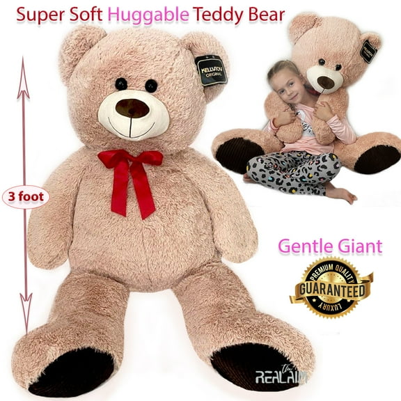 Jumbo Teddy Bear Large Soft Plush Stuffed Bear Animal 3 Foot
