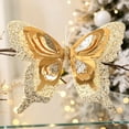 thumbnail image 6 of HonestMatter Glitter Butterfly Ornament, Christmas Tree Hanging Decor with Sparkly Finish, Holiday Butterfly Decoration for Wreath and Garland, 6 of 7