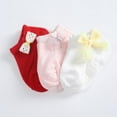 thumbnail image 5 of URMAGIC 0-5T 3 Pairs Newborn Baby Girls Short Tube Socks Anti-Slip Floor Socks, 5 of 8