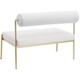 thumbnail image 6 of Meridian Furniture Carly Cream Vegan Leather Bench, 6 of 9