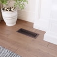 thumbnail image 3 of Naiture Stainless Steel Floor Register, Heavy Duty Rust-Resistant Floor Vent Cover, Metal Damper or Lever, Contemporary Style Grille Floor Vent, Duct Size 4" X 14", Oil Rubbed Bronze Finish, 3 of 12