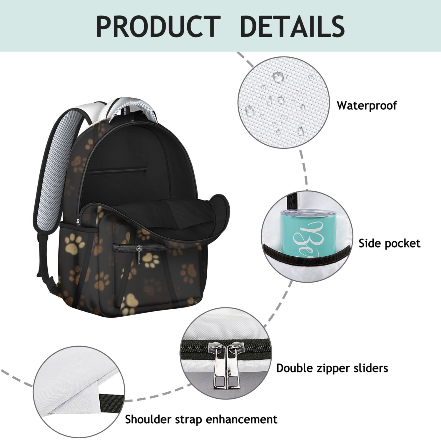 Canine Artwork Backpack - Lightweight & Versatile for Commuters