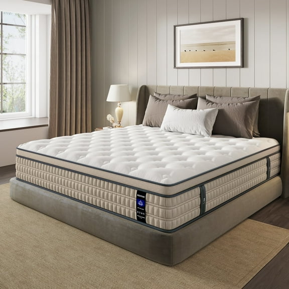Sleepmax Dreamix 12" Queen Firm Mattress, 365 Night Trial, Euro Top, Motion Isolation, CertiPUR-US, Adult