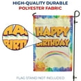 thumbnail image 3 of America Forever Sunny Birthday Greeting Garden Flag, 12.5 x 18 inch Double Sided, Happy Birthday Flag, Rainbow Sun Design, Celebration Decoration, Party Time Yard Decor, 3 of 4