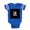 Royal Blue, variant on CafePress - Gothic Initial U - Cute Infant Baby Football Bodysuit