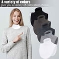 thumbnail image 4 of 3PCS Detachable Dickey Collar Blouse for Women Fake Half Shirts Faux False Collars Set Half Mock Turtleneck collars, 4 of 8