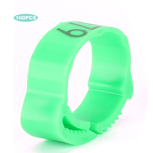 Clip para patas de aves de corral, 100 piezas Anillo para patas de aves de corral Anillo para patas de pollo Anillo para patas de pollo, pato y pájaro Fiel a su promesa