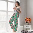 thumbnail image 4 of Uemuo Tropical Flamingo Pattern Women's Wide Leg Palazzo Lounge Pants with Pockets Light Weight Loose Comfy Casual Pajama Pants-Medium, 4 of 9