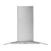 Whirlpool WVW51UC0LS 30 inch Stainless Curved Glass Wall Mount Canopy Range Hood