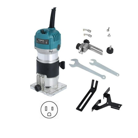 

Electric Woodworking Trimmer 110V 800W 3000r/min Hand Trimmer Portable Wood Router for Wood Processing Cabinet Processing Curve Cutting