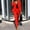 Red, variant on Hvot&aat Pants Suits for Women Dressy 2 Piece Casual Button Down Long Sleeve Open Front Blazer Set Wedding Prom Work Business Sets