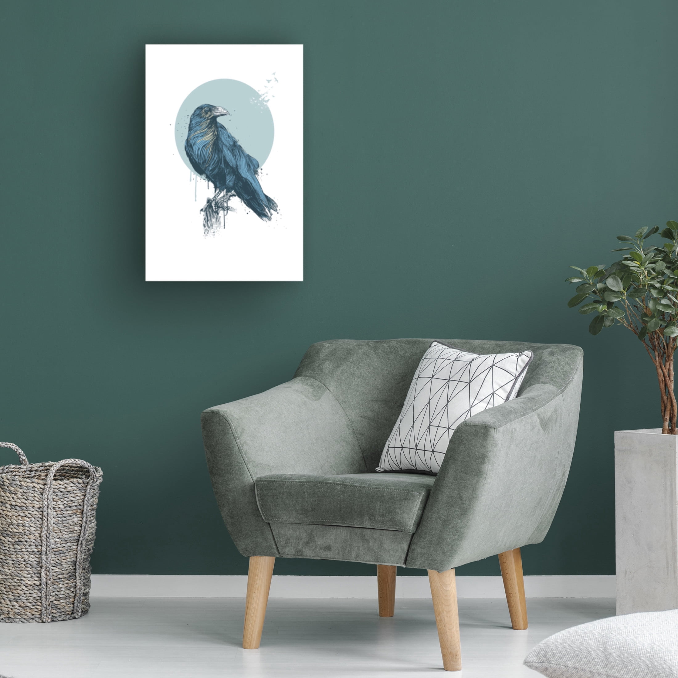 Trademark Fine Art Balazs Solti Blue crow Canvas Wall Art