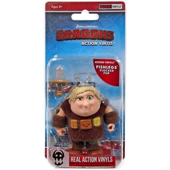 How to Train Your Dragon Action Vinyls Fishlegs Vinyl Figure (Flocked Fur)