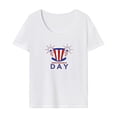 thumbnail image 1 of Camiseta de mujer de verano moda streetwear cuello redondo camisa para vacaciones deportes trabajo, 1 of 7
