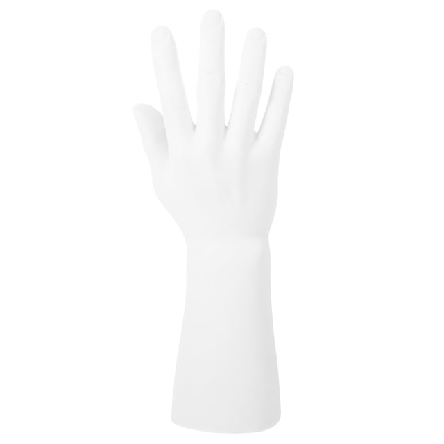 Milisten 1pc Vinyl Simulation Male Hand Model Hand Form Ring Stand Holder Hand Mannequin Rack Watch Ring Display Props(White)