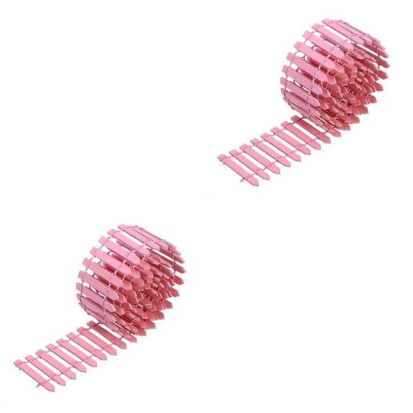 LNGOOR 2pcs Miniature Garden Fence Fence Wood Picket Fence Palisade Decorative Fence Fencing Landscape DIY Diorama Project Supplies 100cm x 5cm