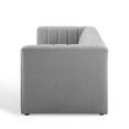 thumbnail image 6 of Tufted Sofa, Fabric, Light Grey Gray, Modern Contemporary Urban Design, Living Lounge Room Hotel Lobby Hospitality, 6 of 9