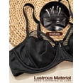 thumbnail image 7 of Deyllo Women's Non-Padding Push Up Bra Underwired Support Unlined Sheer Mesh Lace Bra,Black 36B, 7 of 7