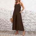 thumbnail image 6 of PBFRDSJ One Piece Jumpsuits for Women Sleeveless Spaghetti Strap Loose Romper Summer Casual Breathable Wide Leg Jumpsuit, 6 of 8