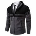 thumbnail image 3 of qucoqpe Classic Knit Cardigan Sweaters for Men Casual Long Sleeve Hoodie Jacket Trendy Full Zip Sweater Coats, 3 of 6