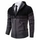 thumbnail image 1 of Ceisia Men's Casual Hooded Zipper Knit Cardigan Elastic Pocket Long Gift Sleeve Sweater Coat, 1 of 5