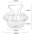 thumbnail image 6 of NOGIS Foldable Stainless Steel Deep Fry Basket Multifunction Steam Rinse Strain Fry Strainer Net Telescopic Folding Basket Fry Basket for Fried Food or Fruits Kitchen Utensil Cooking Net Gadget, 6 of 7
