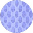thumbnail image 1 of Ahgly Company Indoor Round Solid Blue Modern Area Rugs, 6' Round, 1 of 4