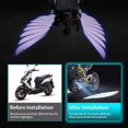 thumbnail image 4 of ZOUSSIQI Kit de Projection d'Ailes d'Ange pour Moto, 2 Pcs Projecteur d'Ombre d'Aile d'Ange LED pour Moto, Lumière de Bienvenue CA919-65661, 4 of 6