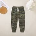 thumbnail image 2 of 7-8T Kids Fall Winter Sweatpants for Boys Fashion Casual Elastic Waist Drawstring Workout Long Pants 5t 6t 7t 8t Little Boys Loose Comfy Active Pants with Pockets,AG, 2 of 8