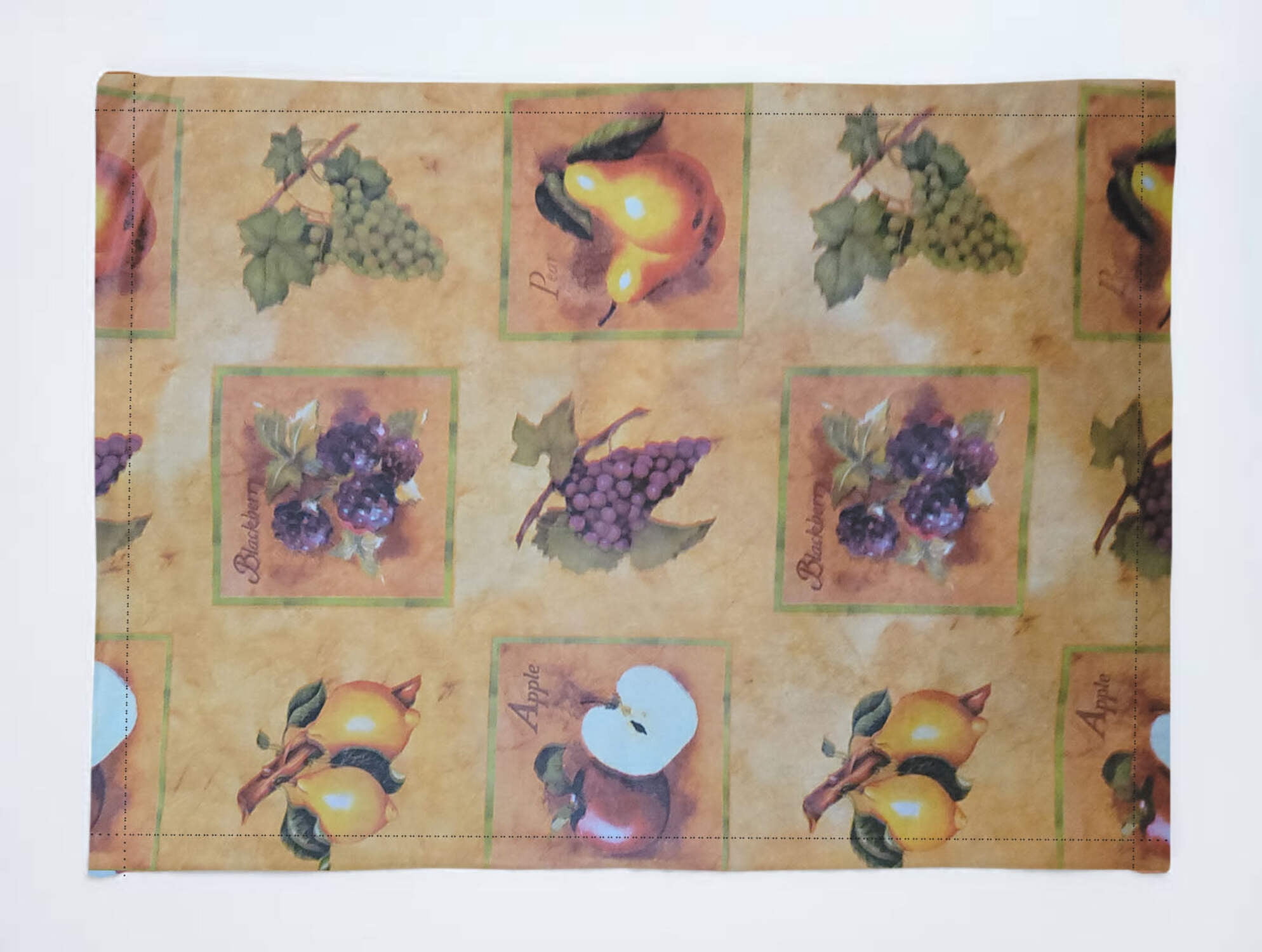 Plastic with Flannel Backing Dinner Table Placemats Holiday Home Decoration 13" x 19" (Pack of 4)
