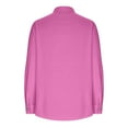 thumbnail image 5 of Snoarin Button-Up Shirts for Women Solid Color V-neck Loose Button Blouse Half Sleeve Casual Work Tunic Tops S-2XL, 5 of 6