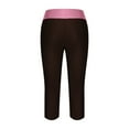 thumbnail image 5 of Bigersell Womens Pull on Capris Elastic Waist Women's High Waist Yoga Workout Capris Leggings Side Pockets Pants Cropped Trousers Pinks m, 5 of 7