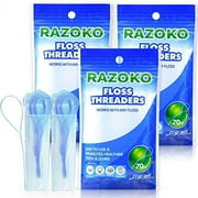 Floss Threaders | for .. Braces, Bridges, and Implants .. |210PCS (Pack of 3)