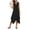 Black, variant on Admvng Womens Dress V Neck Sleeveless Asymmetrical Hem Summer Comfy Dress