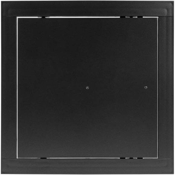 SHIQI-8" x 8" Anthracite Plastic Access Panel Door Opening Flap Cover Plate - Plumbing, Electricity, Alarm Wall Access Panel for Drywall - Box Door Lock - Door Latch - Size/Color (8 x 8, Black)