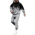 thumbnail image 4 of Hogleaql Men's Tracksuit 2 Piece Hoodie and Sweatpants Solid Color Relaxed Fit Hoodie Joggers Running Pants Set Casual Winter Suits with Pockets Light Gray 3XL, 4 of 5