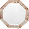 thumbnail image 2 of EcoQuality 9.25 Inches Rose Gold Plastic Dinner Plate Octagon Design – Elegant Disposable Dinnerware for Weddings, Parties, and Events – Durable, Stylish, and Reusable Tableware (30), 2 of 3