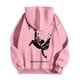 thumbnail image 4 of MHFRRA Sudadera con Capucha y Estampado Gráfico de Moda para Uso Informal y Actividades Al Aire Libre Rosa, 4 of 5