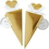 Wilton Favor Kit, 50/pkg, Gold Cone