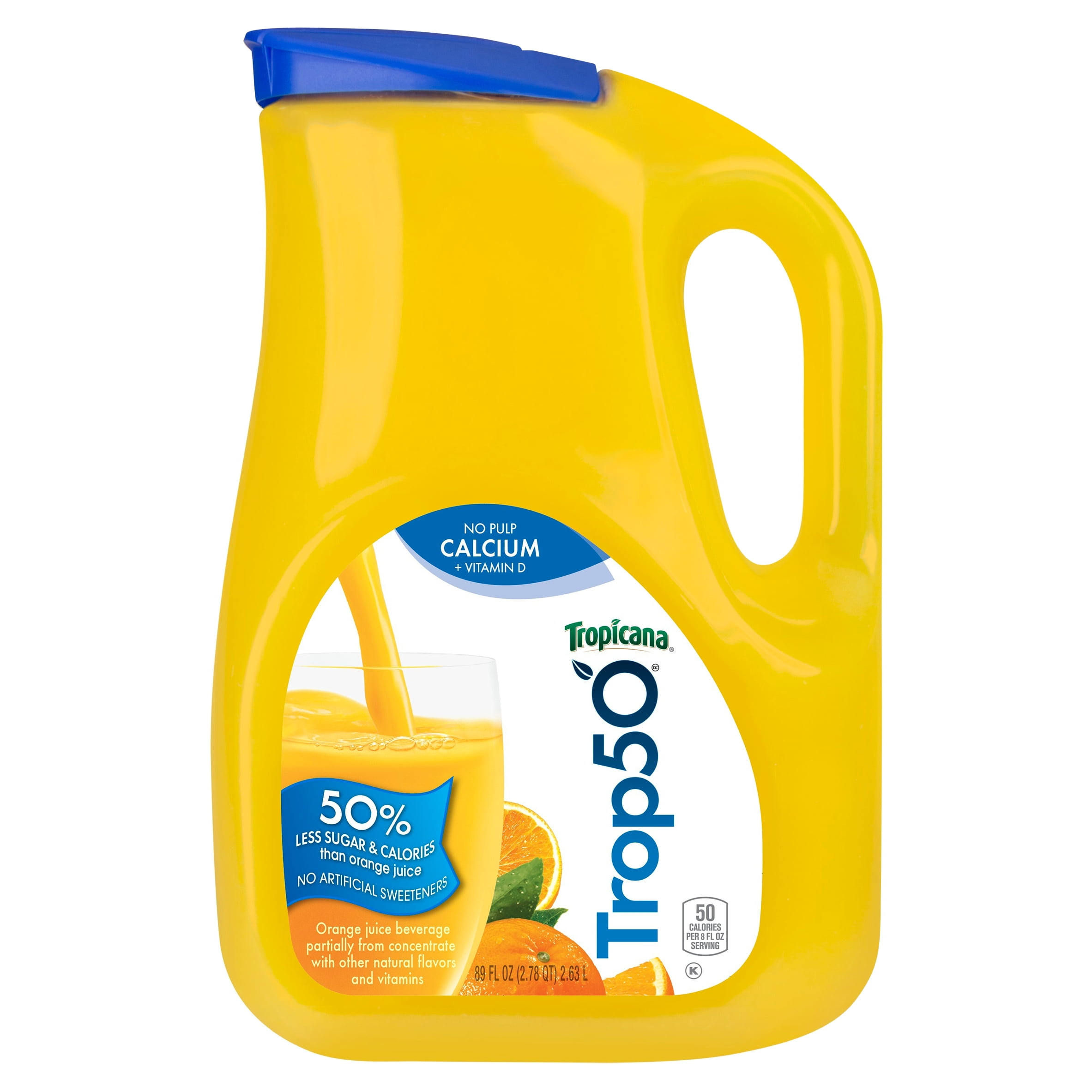 Tropicana Trop50 No Pulp Orange Juice Beverage With Calcium And Vitamin 