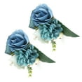 thumbnail image 4 of 2Pcs Faux Pearl Wrist Flower Set Wedding Bracelet Artificial Floral Accessory for Bride Mother Day, 4 of 7