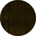 thumbnail image 1 of Ahgly Company Indoor Round Abstract Yellow Modern Area Rugs, 7' Round, 1 of 4