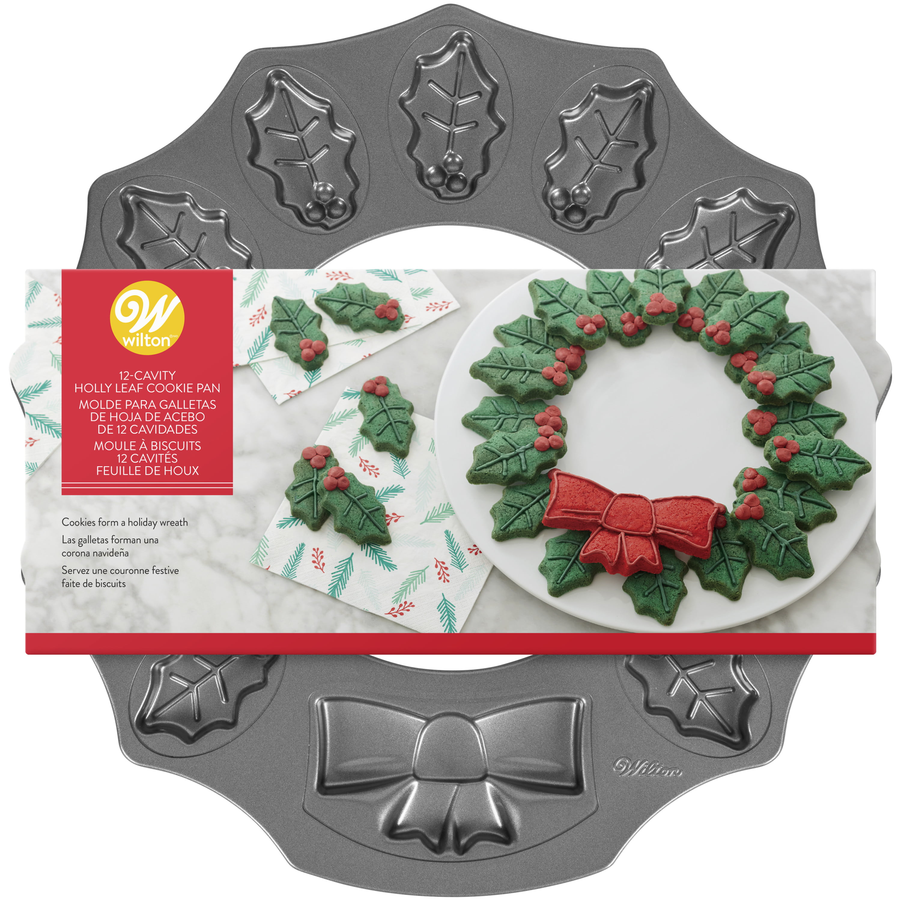 Holiday Time Christmas Non-Stick 12cavity Cookie Pan,Size:W 11.2 inch  ,H16.54inch 