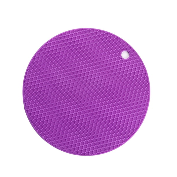 Ounissouiy Posavasos para taza, taza de silicona para cocina, manteles individuales resistentes al calor, almohadillas de aislamiento térmico, manteles Cocina y Comedor Púrpura Ounissouiy HA083153-07